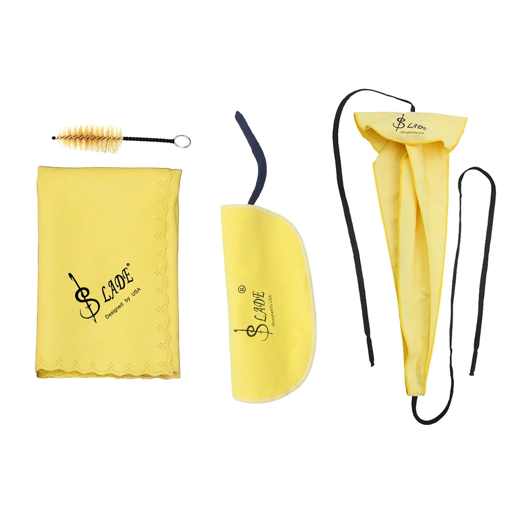 Saxophone Clarinet Flute Sax Cleaning Kit Swab Cloth Brush 4Pcs wind instruments cleaning set saxophone musical instrument saxophone parts accessories
