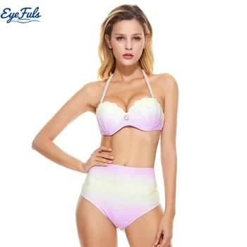 

2020 Sexy Bikini Set Women Swimming Suit Two-Piece Female Swimsuit Push-Up High Waist Brazilian Biquini Pink