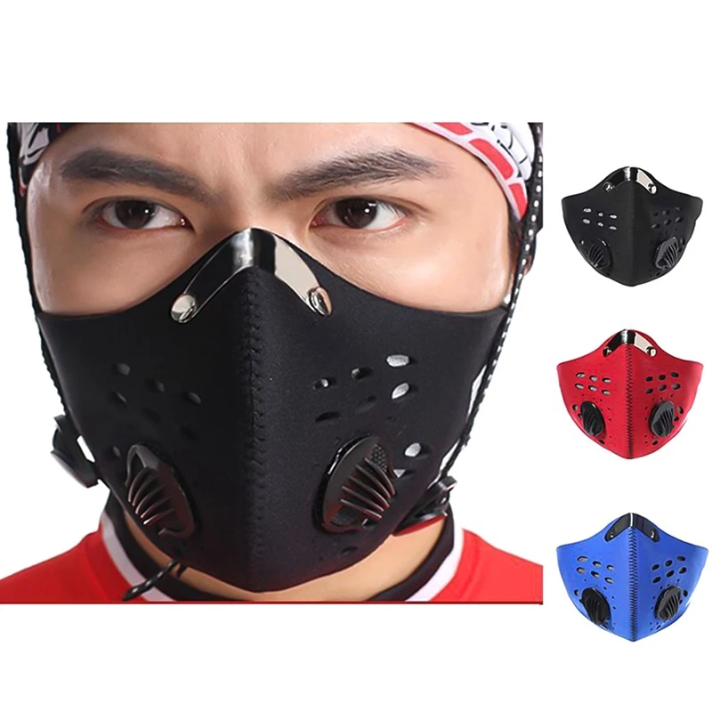 

Full Face Protective Sport Face Mask With Filter Activated Carbon PM 2.5 Anti-Pollution Running Cycling Mask Dropshipping
