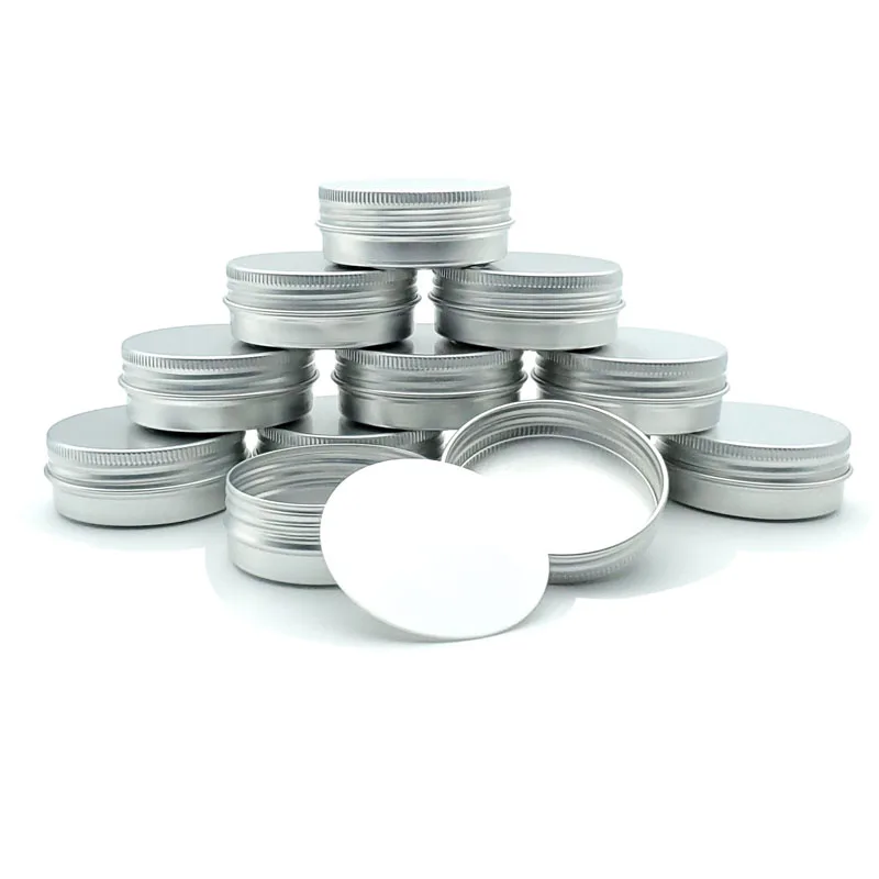 

10pcs Cream Can Aluminum Box 30g Aluminum Tin Can, Lipstick Container, Empty Candle Can, Metal Cosmetic Container