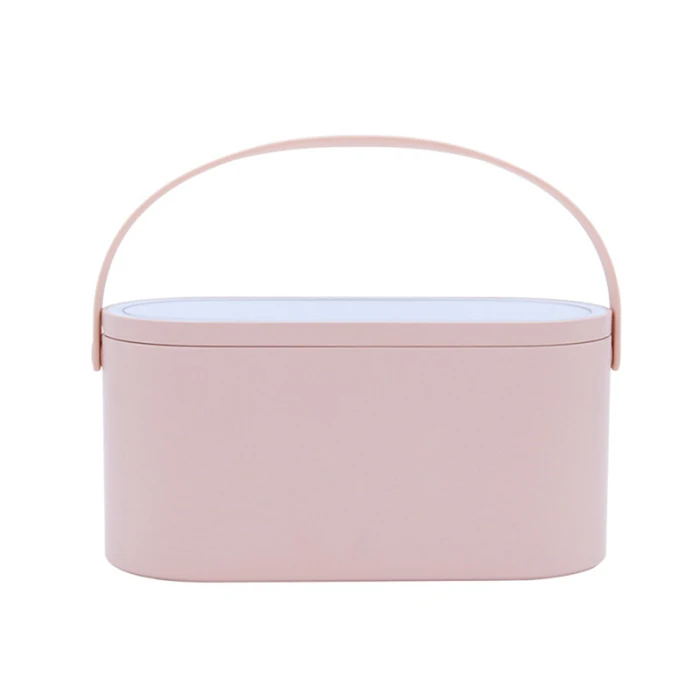 Portable Makeup Case Cosmetic Organizer Storage Box with Led Lighted Mirror for Travel WH998