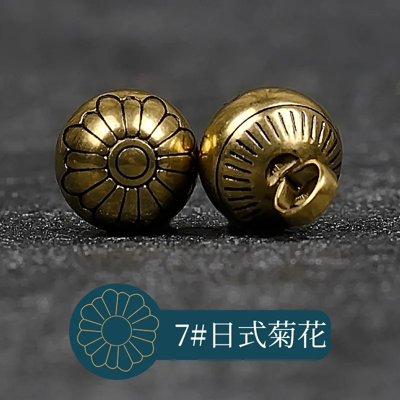 5 개/몫 8mm 새겨진 꽃 황동 금속 단추 셔츠 코트 자 켓 버클에 대 한 생크 단추에 고품질 바느질