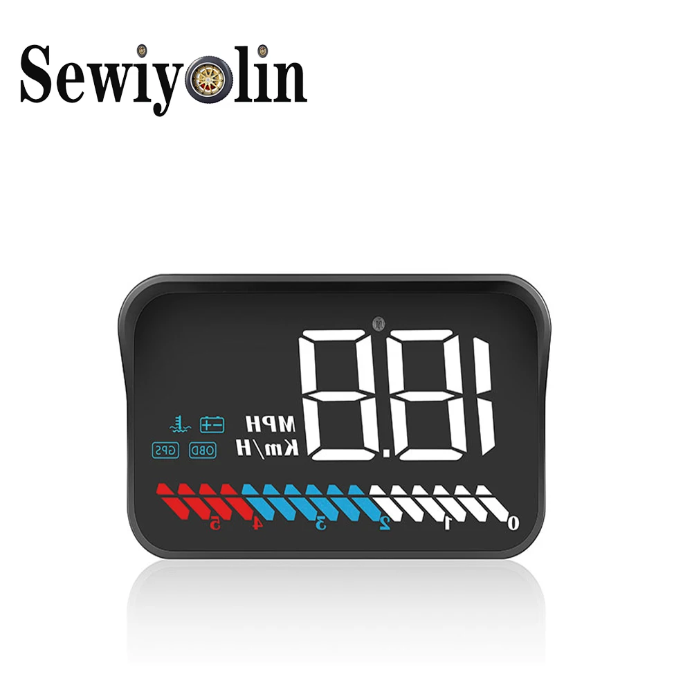 

2020 New M7 HUD Head Up Display Auto HUD OBD2 Car Speed Projector KMH MPH Speedometer Car Detector Oil Consumption For Chevrolet