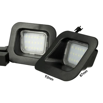 

CARALL LE3403 Kit Led license plate lights for Dodge Ram 1500 2500 3500 OEM 55078095 55078094 55077291 55077292 12V 3W resistance included Bia
