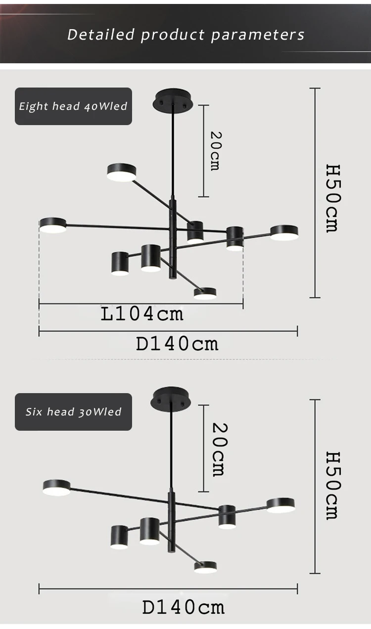 Luz da Lâmpada para Sala de Jantar Moderno Ouro Preto Branco Teto Suspenso Lustre Cozinha Sala Estar Quarto Loft Led 9 lustre luz da lâmpada para sala de