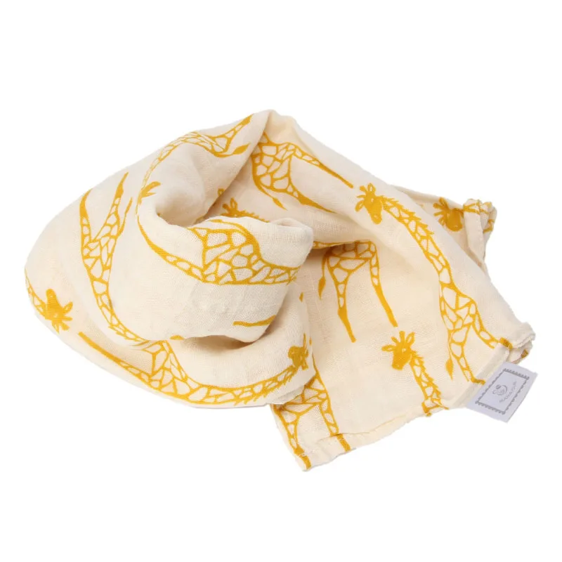 60x60 см детские полотенца шарф мальчик носовой платок для девочек Купание кормление лицо мочалка - Цвет: giraffe