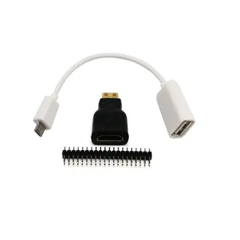 

3In1 For Raspberry Pi Zero Adapter Kit Mini-Hdmi To Hdmi Micro Usb-Usb Female Cable Data dropshipping hot