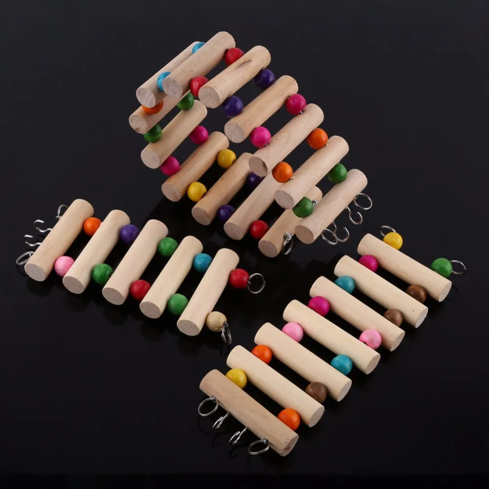 Wooden 12cm Mouse Rat Hamster Ladder Bridge Gerbil Pet Parrot Bird Rodent Canary Toys