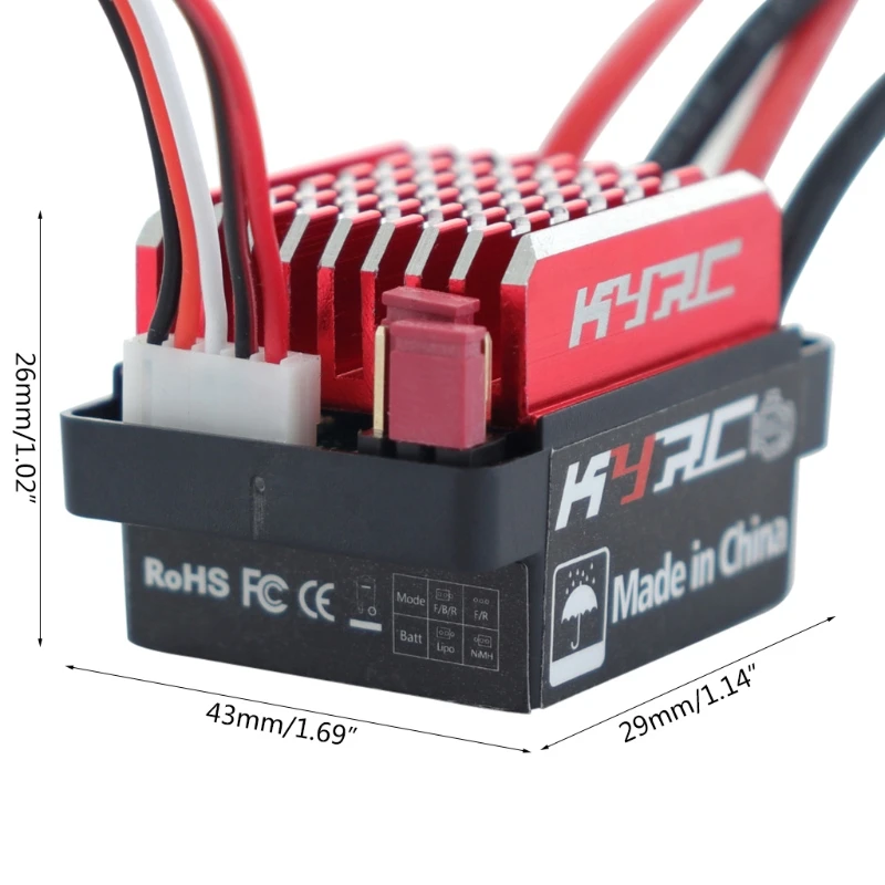 60A Brushed Motor ESC Electrical Speed Controller for 1/10 RC Car Buggy Short Course Crawler Tank | Игрушки и хобби
