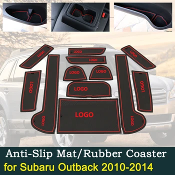 

Anti-slip Pat Mat Water Coaster Car Groove Rubber Cushion Stickers Accessories for Subaru Outback 2010~2014 2011 2012 2013
