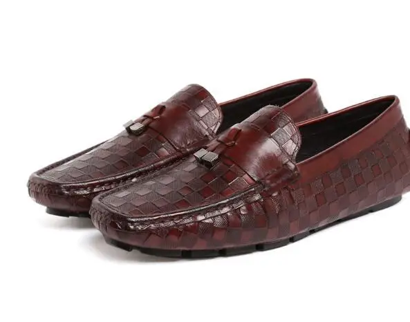 

2 colour Men tassel Handmade Oxfords Business Office Genuine Leather Formal Shoes For Man New slip-on driving shoes