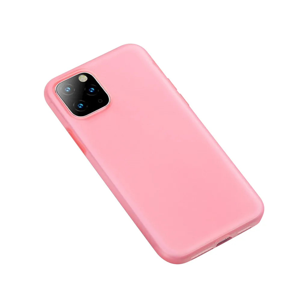 Тонкий 0,3 мм силиконовый чехол для iPhone 11 чехол для iPhone 11 Pro 11 Pro Max Ультра Матовый Прозрачный чехол защитный чехол 19Sep - Цвет: C