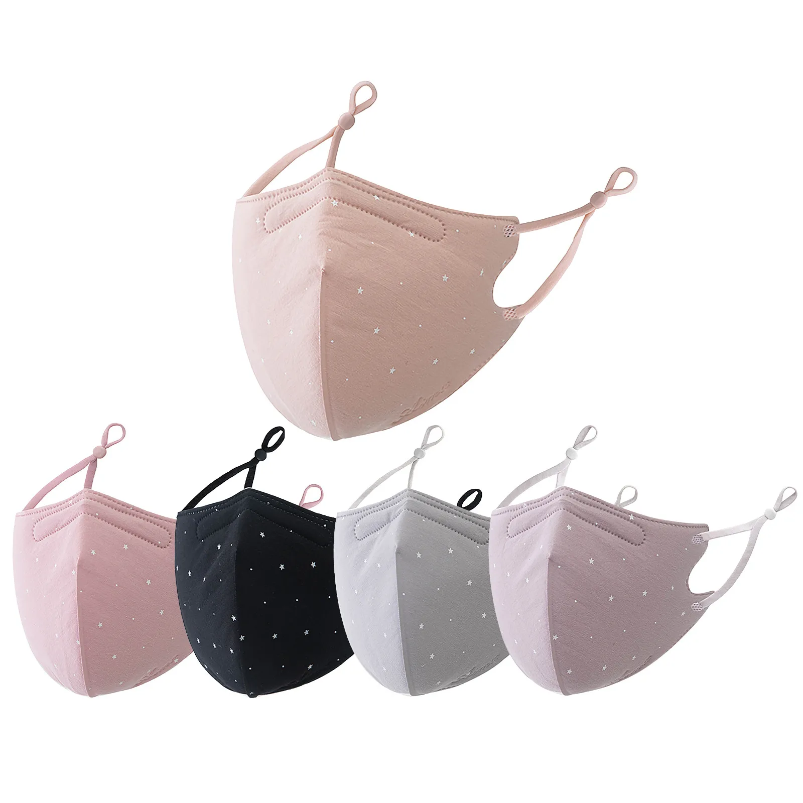 Adult Print Face Mask Breathable Cotton Fabric Washable Mask Masque