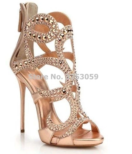 Almudena Newly Design Black Gold Heels Bling Bling Crystal Sandals Glitter  Wedding Shoes Nightclub Cross Strappy Cage Shoes - Women's Sandals -  AliExpress