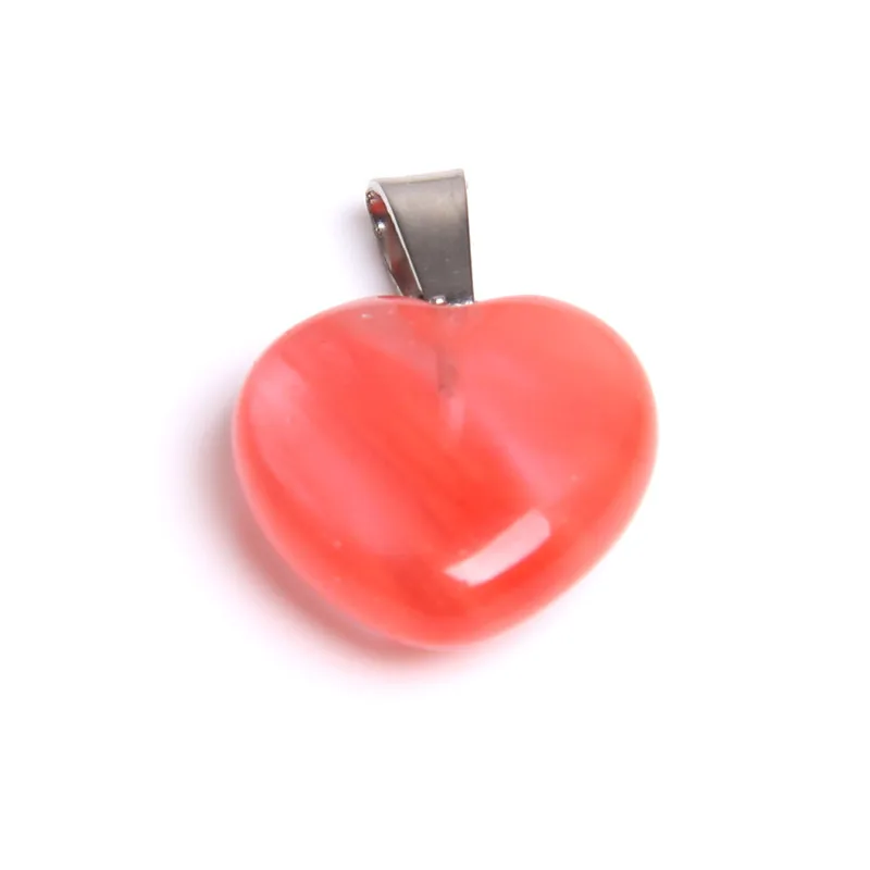 9 Watermelon Stone 1 шт. натуральный зеленый авантюрин камень Кулон Сердце Любви каменные подвески-талисманы для изготовления ювелирных изделий женское ожерелье ручной работы - Окраска металла: 9 Watermelon Stone