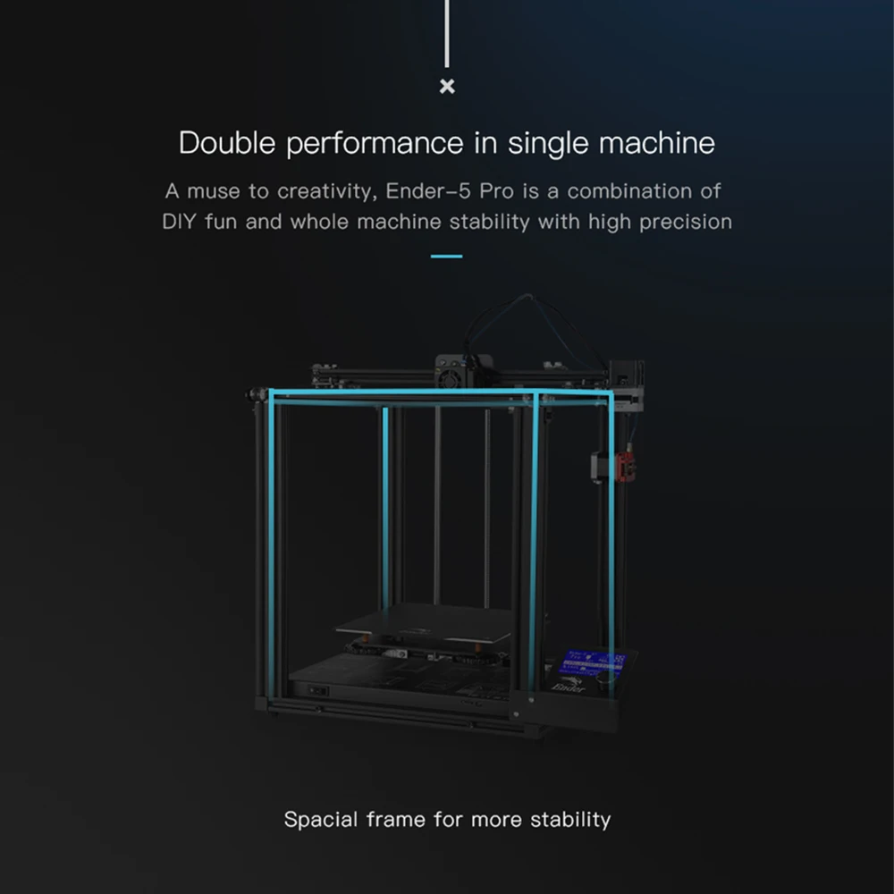 Creality 3D Ender-5 Pro Высокоточный 3d принтер DIY комплект с обновлением Бесшумная материнская плата PTFE трубки металлический экструдер 220*220*300