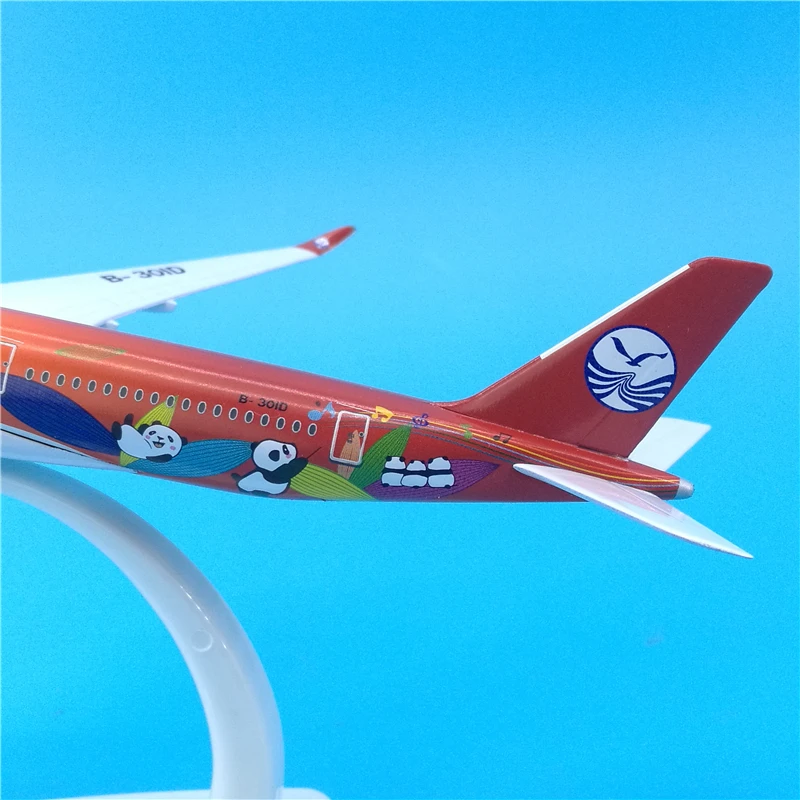 20 см 1/400 Airbus 350 A350 модель Sichuan AIRLINES капитан панда самолет с базовым сплавом литье под давлением самолет коллекционный