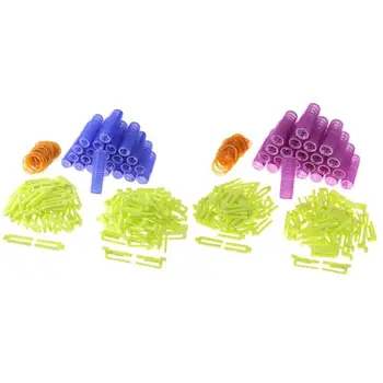 

Hair Perm Roller with Rubber Band DIY Fluffy Hair Curler Roller Clips Set