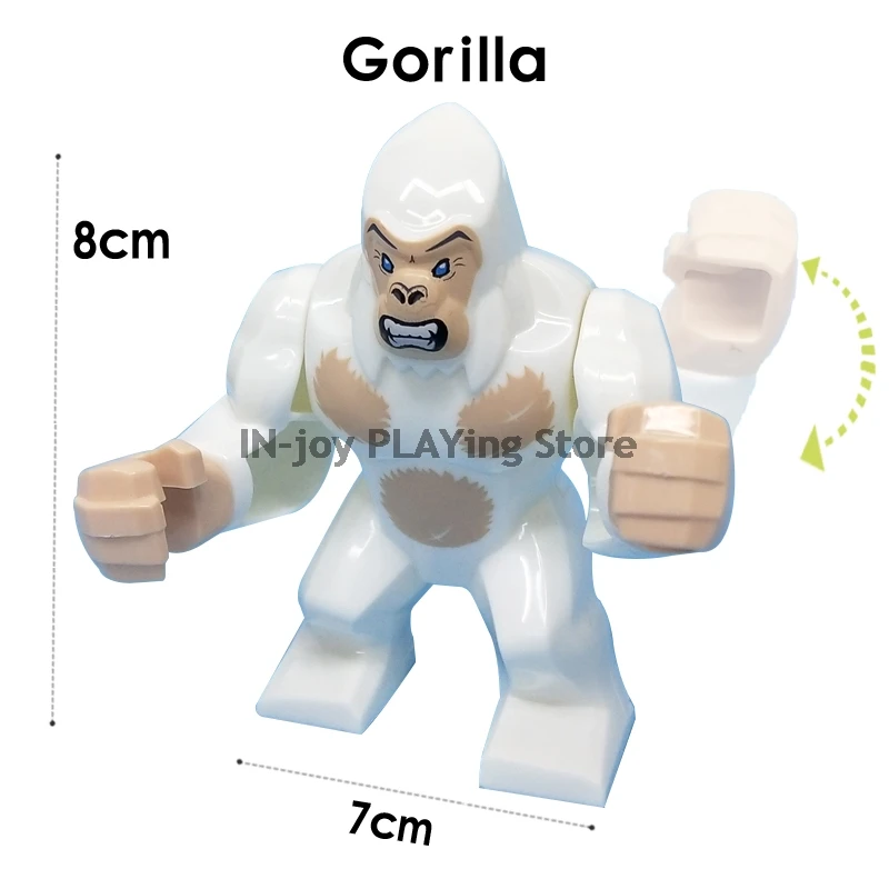 Sci- fi Movie Series GXL047 Animal Building Block War Wolves Godzillas Kong Monster Brick Educational Toy For Children Kids Gift