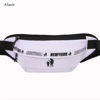 

Alasir Hip-hop Designer Unisex Fanny Pack Canvas Chest Bag Men Sport Waist Bag Casual Letter Fanny Packs for Women Fashionable