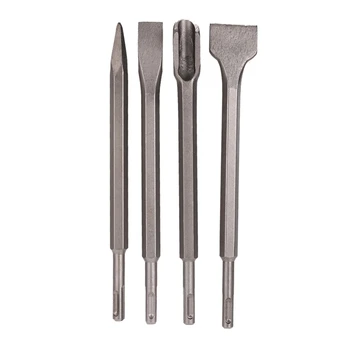 

4PCS SDS Plus Chisel Set Flat Groove Bit Hammer Drill