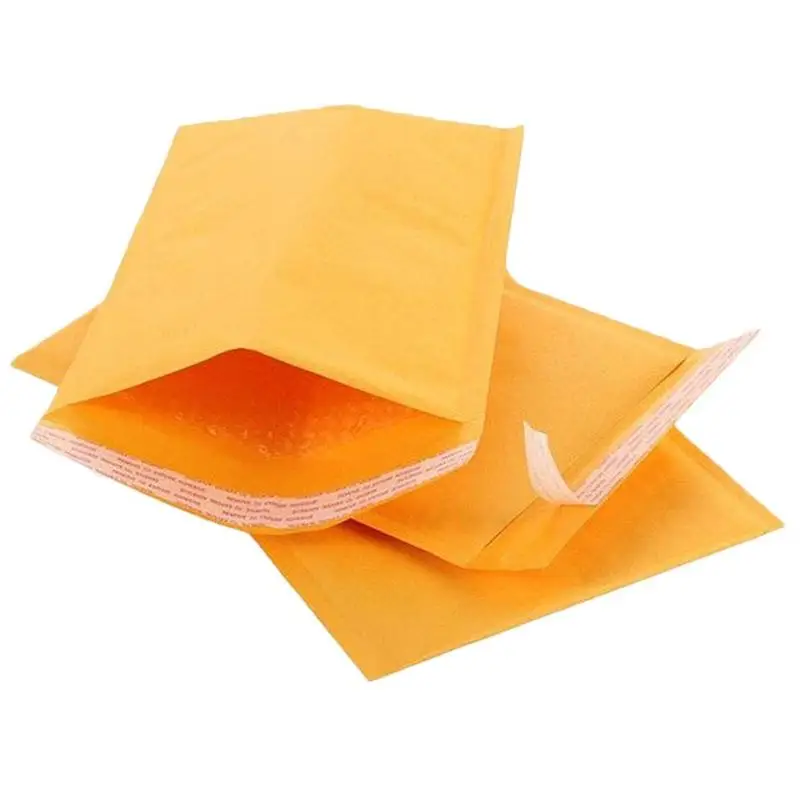 

10pcs different sizes Yellow kraft paper bubble envelope stationery accessories