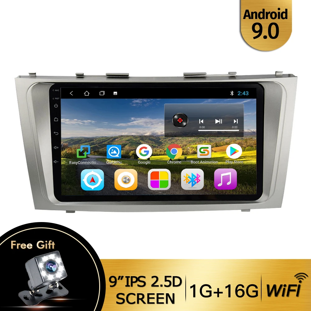 T3L-1-16-WIFI EKIY " ips Android 9,0 автомобильный мультимедийный плеер 2 Din автомагнитола для Toyota Camry 2007-2011 с навигацией автомобиля стерео головное устройство - Цвет: T3L-1-16-WIFI