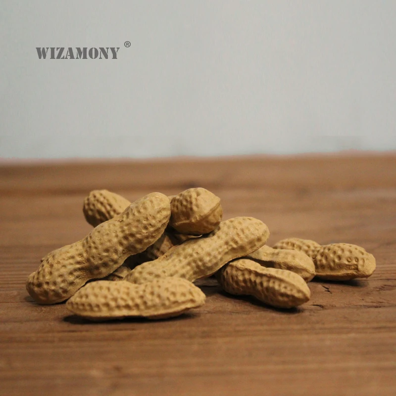 

Big Sale WIZAMONY Chinese yixing Purple Clay cinnabar Drawing tea set Peanut Fortune Home Decoration Tea Pet good luck wealth