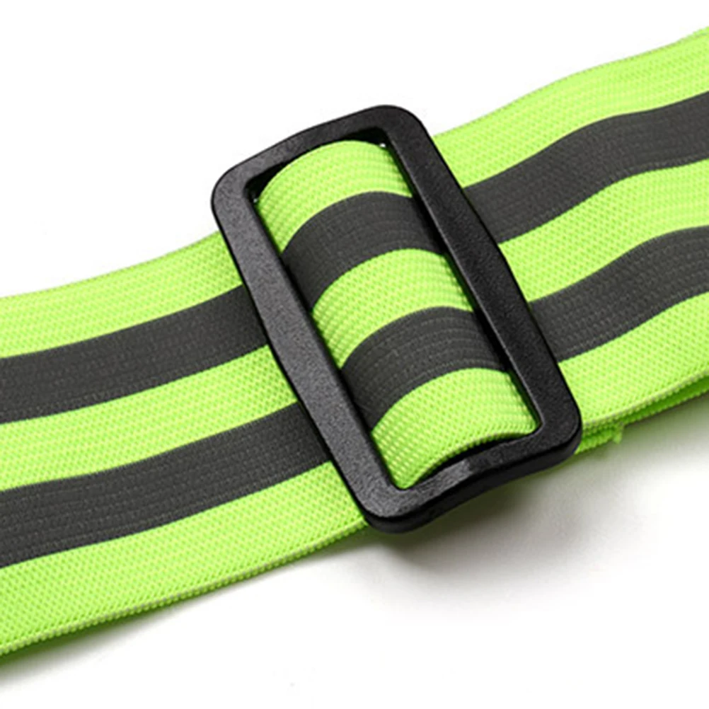 1 Pcs Reflective Belt High Visibility Cloth Elastic Adjustable Waistband Safety Gear For Running Walking