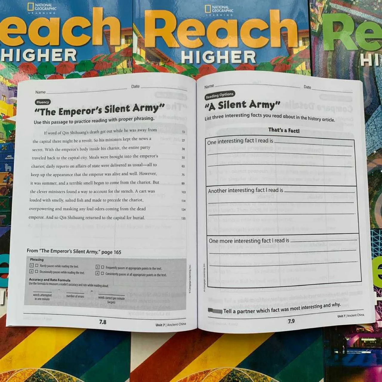 2 books American Reach higher English textbook + workbook For Students Grade 1/2/3/4/5/6 Nati Split sale