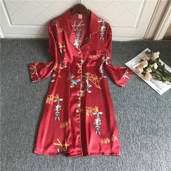 

Sexy Nigh Dress Women Silk Sexy Nightgowns Summer Sleepwear Women Satin Sleeping Dress Loungewear Night Suit Ladies Outwear