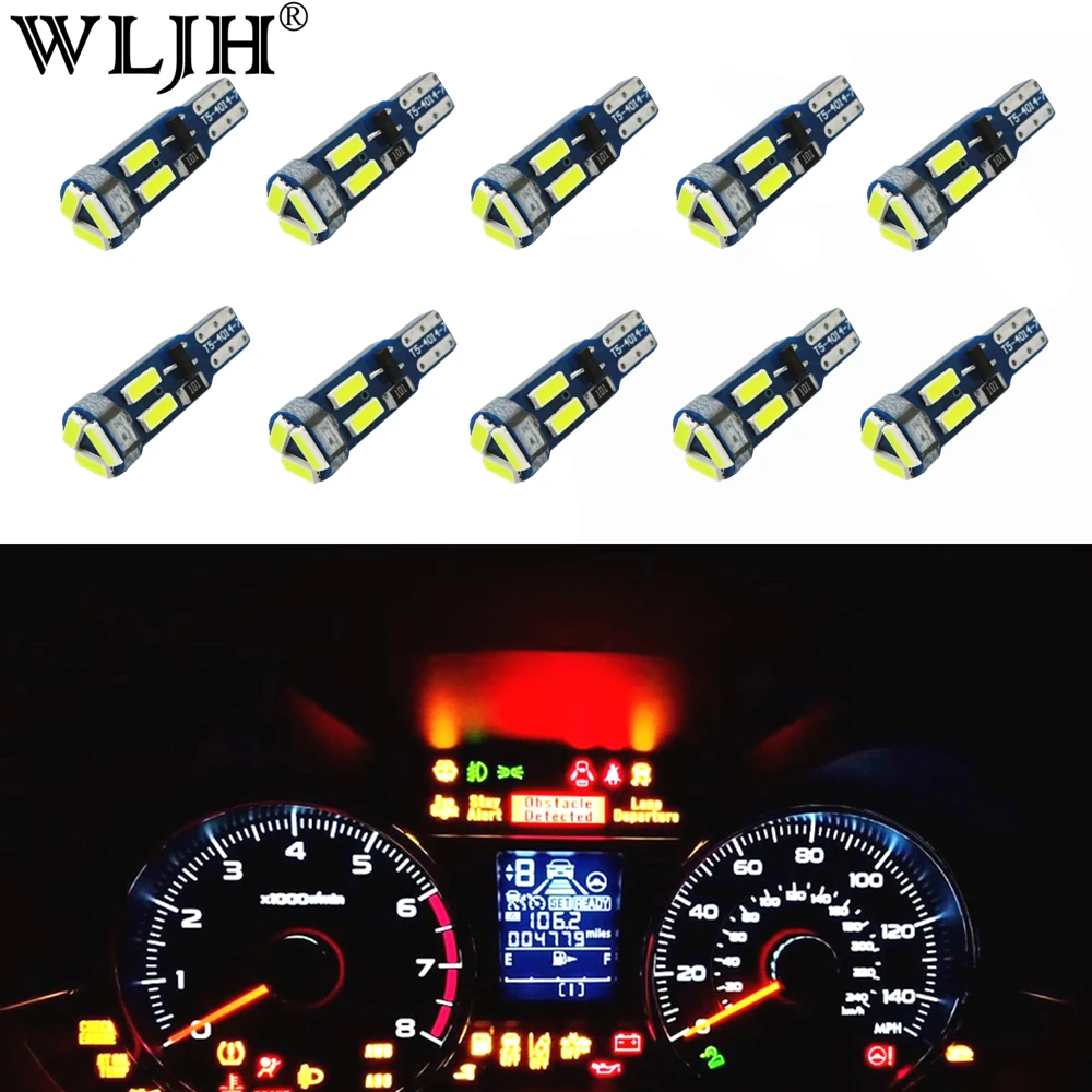 Суперъяркая светодиодсветодиодный лампа WLJH 10x без полярности T5 LED 17 37 73 74 286 2721 7