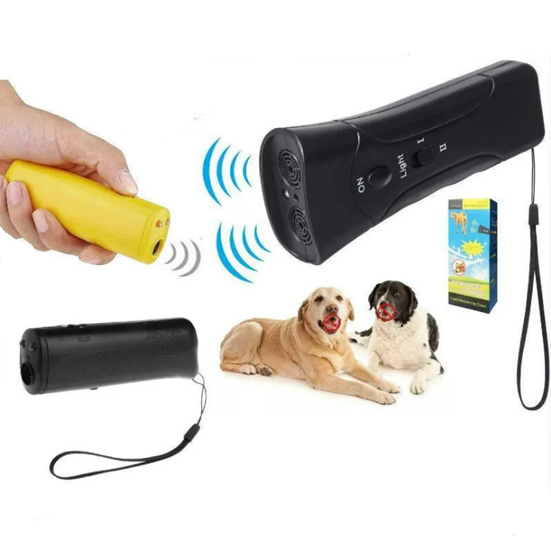 Pet Dog Repeller Anti Barking Stop Bark Training Device Trainer LED Ultrasonic 3 in 1 Anti Barking Ultrasonic Without Battery dog bark deterrent dog repeller