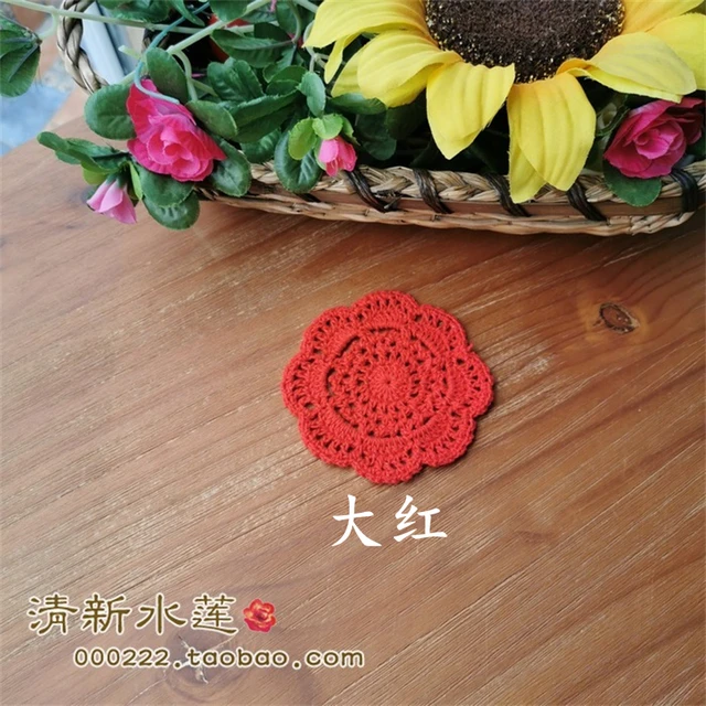 17AHSM Lace Cotton Crochet Handmade TableCloth Placemats DrinkCoaster Heat-resistant Nonslip Pads Home Decor Creative CupCoaster 10