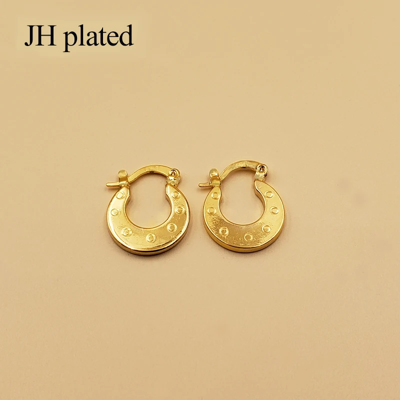 JHplated Дубай арабские модные маленькие серьги для женщин/девушек золотого цвета