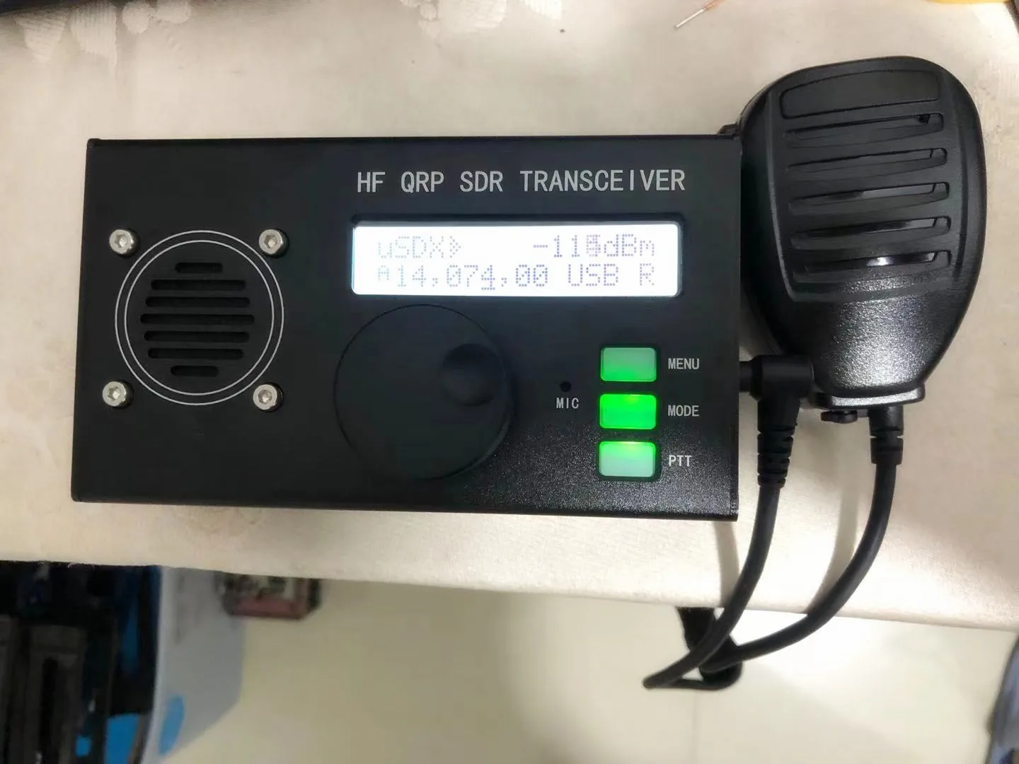 1PC Microphone FOR USDX QCX To SSB HF Transceiver QRP SDR Transceiver 8-Band 5W DSP SDR Radio