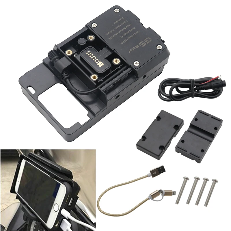 For BMW R1200GS r1200 GS handheld gps navigator usb charger motorcycle Phone Navigation holder Africa Twin CRF1000L ADV 800GS (10)