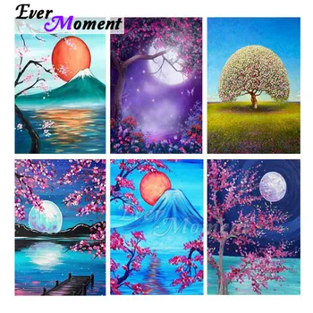 

Ever Moment Diamond Painting Tree Moon Flower Landscape Hobby 5D DIY Handmade Decoration Diamond Embroidery Rhinestone 3F2156