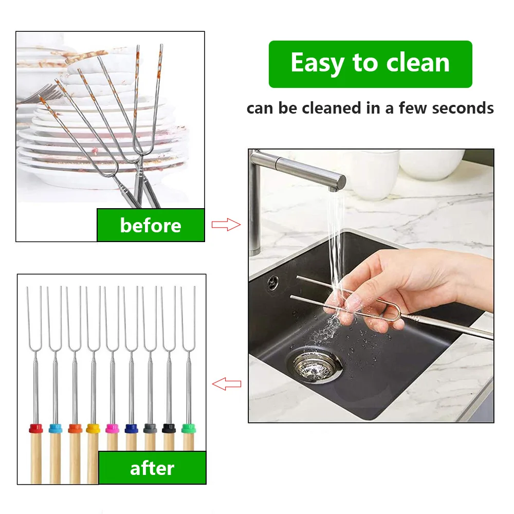 Double Metal Skewers For Barbecue Stainless Steel BBQ Grill Forks Sticks Needle Kitchen Accessories Camping Picnic Tools barbecue skewers barbecue grill barbecue tongs barbecue tools