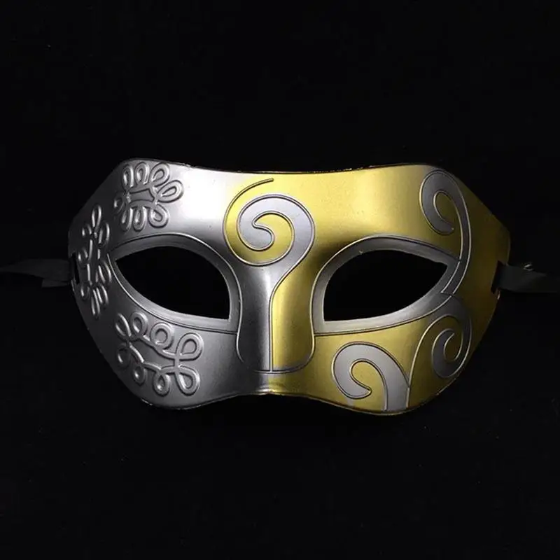 Маска на Хэллоуин, полумаска для лица, Мужская полированная Серебряная/Золотая Венецианская маска Марди Грас, маскарадные Вечерние Маски для взрослых, маска для глаз - Цвет: 6