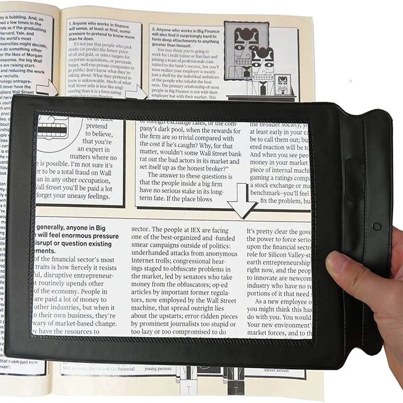 Soczewki A4 3X duży arkusz lupa lupa czytanie książek strona obiektywu szkło