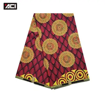 

ACI Hot Sale Ankara Fabric African Real Wax Prints Nigeria Batik Fabric 6 Yards/Piece Veritable Real Wax Fabric Tissu Africain