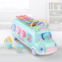 Детский образовательный школьный автобус Октава игрушка пианино Младенцы Дети Мальчики и девочки игрушка 6 месяцев От 1 до 3 лет ксилофон