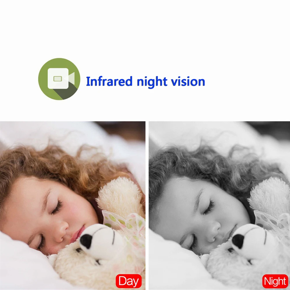 Wireless Baby Audio Monitor 2.4 INCH TFT LCD Display Two Way Talk Night Vision Security Camera Monitoring for Baby Security 3
