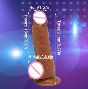 Dildo huge realistic big black dick imitation penis imitator for sex falos 21x4.8cm phalos masturbation silicone wear adult toys 3