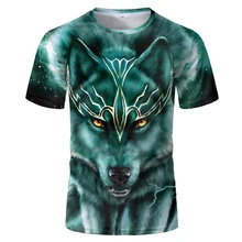 2019 Newest Wolf Breathable 3d Print Animal Cool Funny T-shirt Men Short Sleeve Tops Male T Shirt Fashion With Tshirt 2019 Newest Wolf Breathable 3d Print Animal Cool Funny T-shirt Men Short Sleeve Tops Male T Shirt Fashion With Tshirt