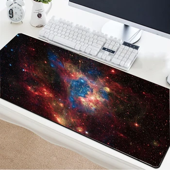 

Yuzuoan Color Universe Starry Sky Game Mouse Pad Black Lock Computer Desk Pad Rubber Anti-skid Speed Control LoL Csgo Dota Game