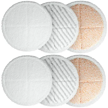 

6 Pack Mop Cleaning Pad Kit Replacement Pads for Bissell Spinwave 2039A 2124