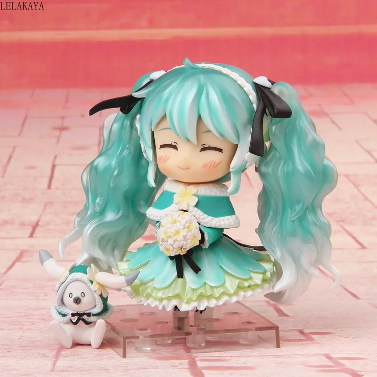 New Anime VOCALOID Hatsune Miku 047# 2015 Snow miku Cute Ver. PVC Action Figure Model Collection Mini Small Toys Brinquedos 10cm|Action & Toy Figures| - AliExpress