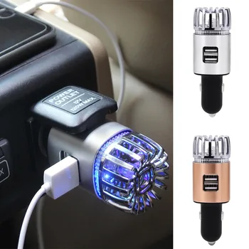 

Exquisite design Car Charger Car Air Purifier for 2 in 1 Charger USB Negative Ion Air Two-hole USB Interface Car Charger #LR4